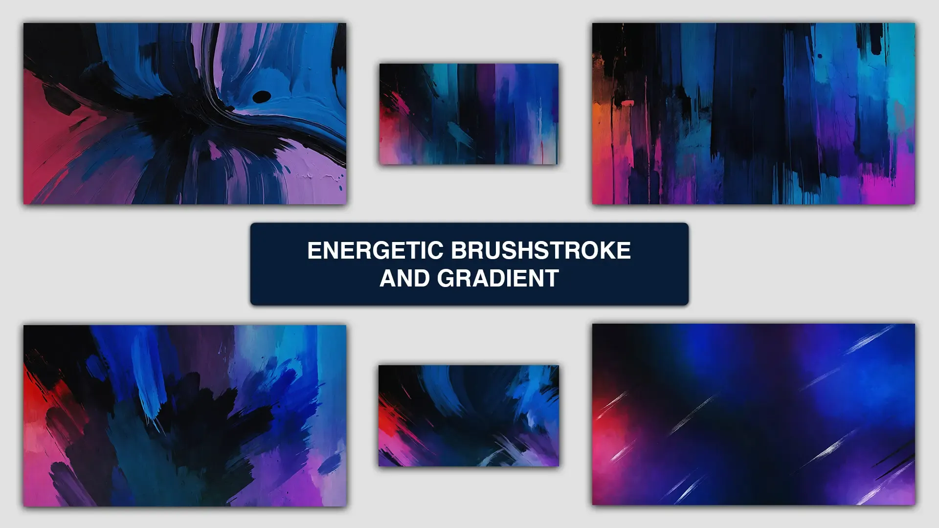 Energetic Brushstroke and Gradient Background Images Bundle image